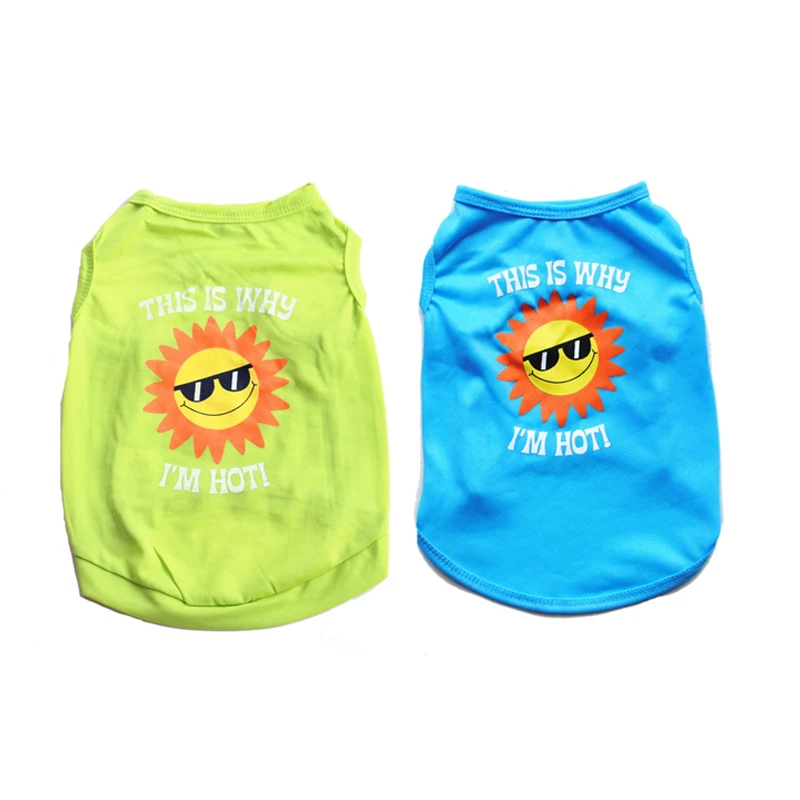 Летняя одежда для собак малого и среднего размера воздухопроницаемые щенки