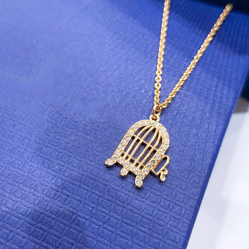 

The Original 1:1LOONEY TUNES Chic Birdcage Childhood Time Fashion Necklace