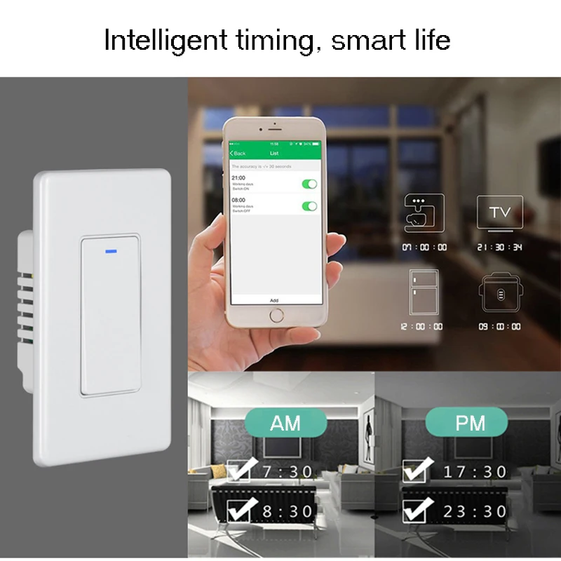 Wi Fi Tuya Smart светильник кнопочный переключатель приложение Life дистанционного