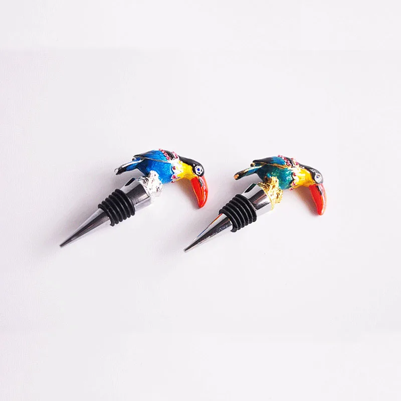 Креативный чехол в форме попугая для красного вина из нержавеющей стали с