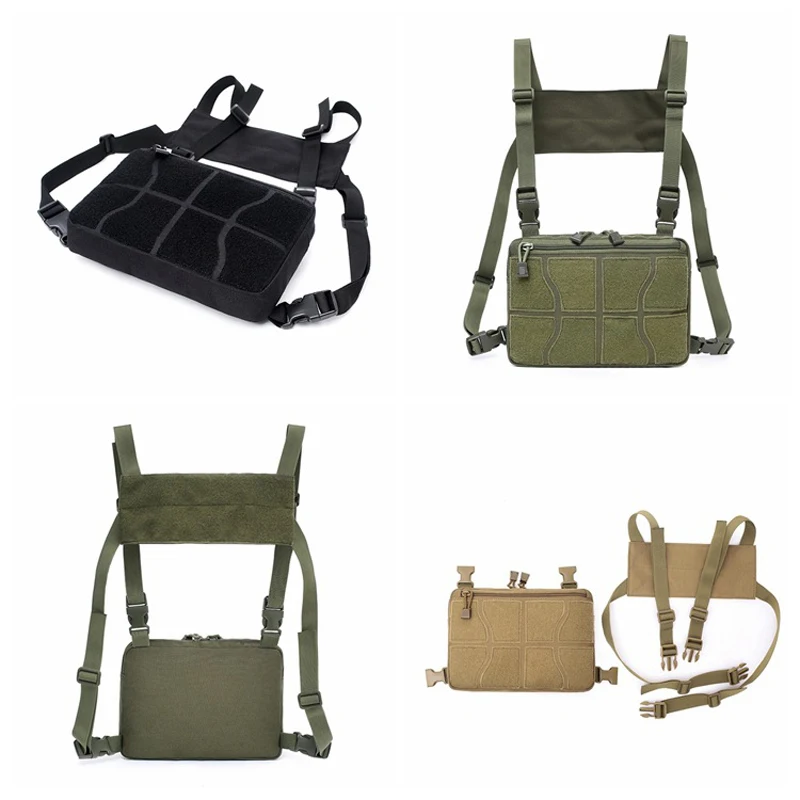 

Hip Hop Military Tactical Chest Rig Bag Backpack Men Adjustable Multi-Functional Molle Tool Pouch Shoulder Bag Tactical Vest Bag
