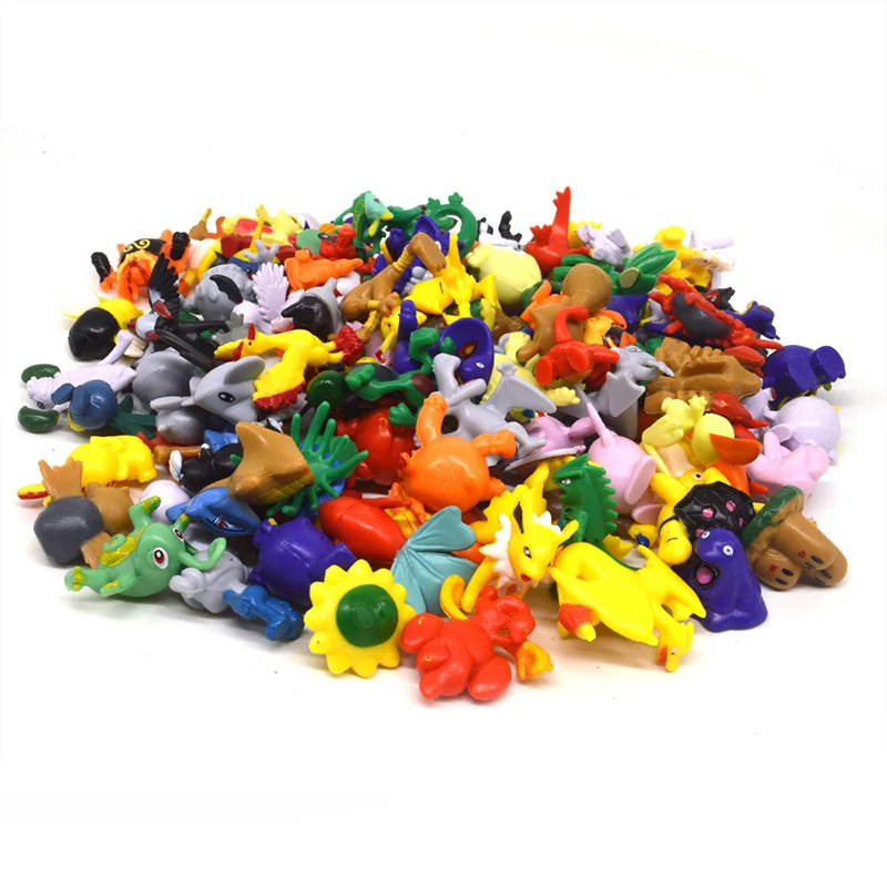

2-3cm Pokemon ornaments 144 different styles 24pcs/bag New pvc toys Pikachu Little Fire Dragon Gifts for children and boys