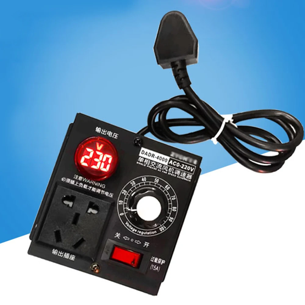 

Single Phase WBT-4000W thyristor electronic voltage regulator W/ 1 *Standard Power Cord 100 Gears