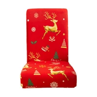 durable tear resistant stretch christmas chair slipcover for kitchen