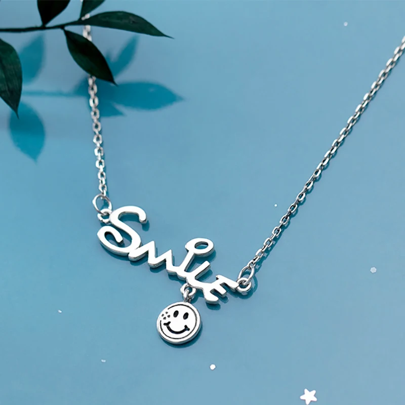 Корейская Новинка модное серебро 925 простого дизайна подвеска-чокер с надписью