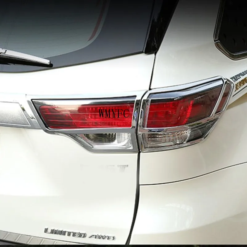 

For Toyota Highlander 2015-2019 ABS Chrome Car Rear Lamp Cover Taillight Cover External Taillight Decoratrion 4pcs/set