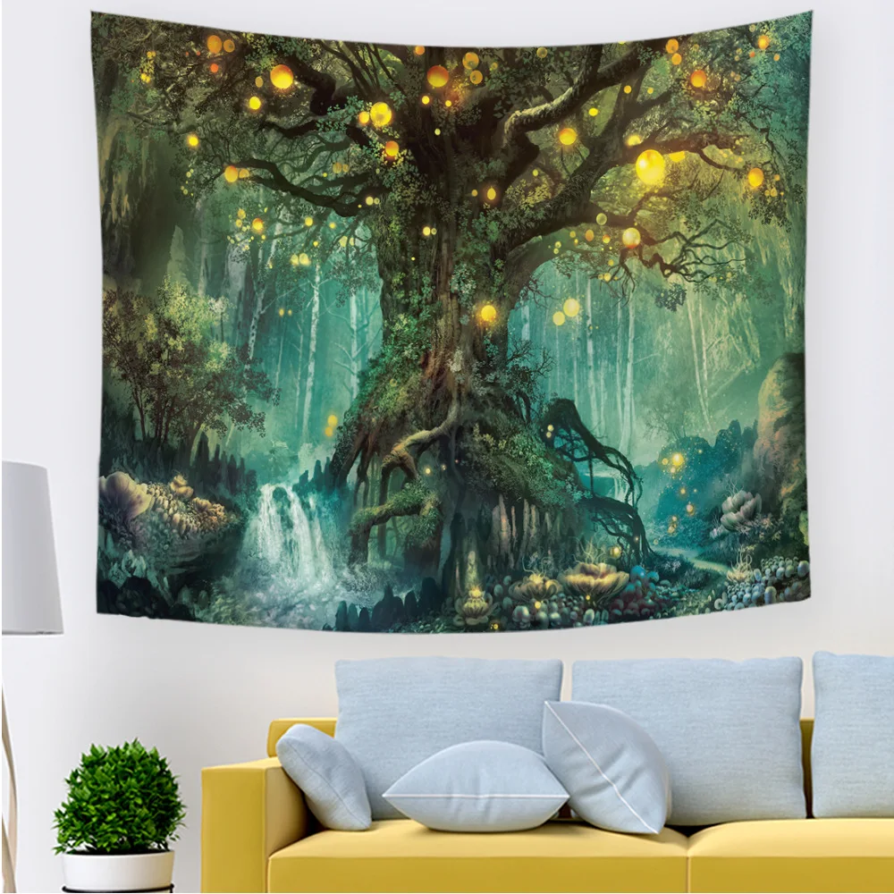 

Landscape hanging cloth decorative cloth European and American landscape printing tapestry