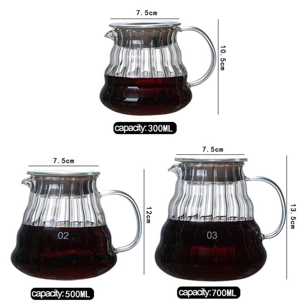 300ml 500ml Resistant Glass Coffee Kettle With Stainless Steel Filter Coffee Server Strawberry Coffee Pot Teapot Percolator images - 6
