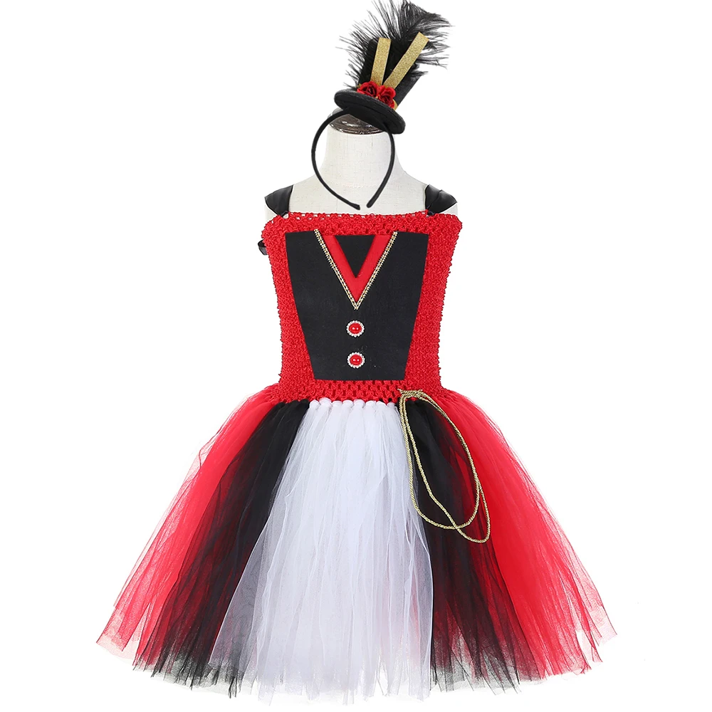 Костюм циркового кольца для девочек праздничное платье выступления на Хэллоуин