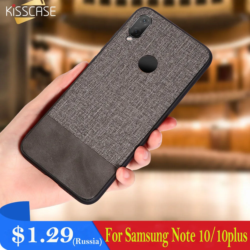 Kisscase для samsung Note 10/10 Plus S10 5G роскошный тканевый кожаный чехол 10 + 10| |