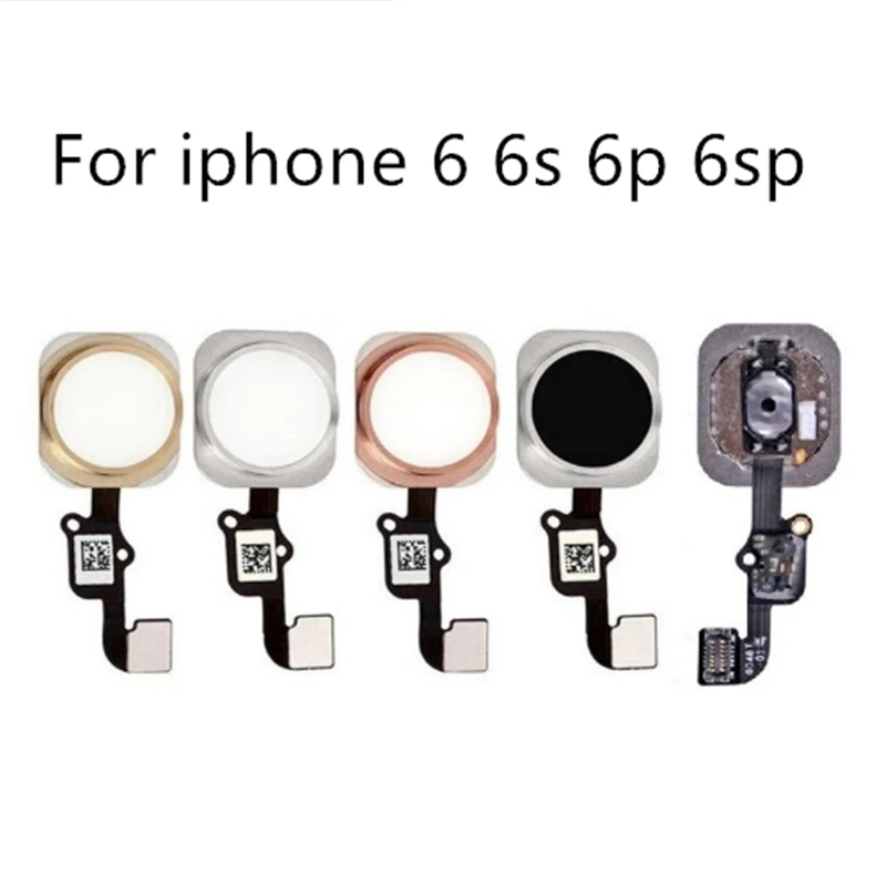Для iPhone 6 6s 4 7 &quot/6 plus 5 5&quot Главная Кнопка с гибким кабелем черный/белый/золотой 3