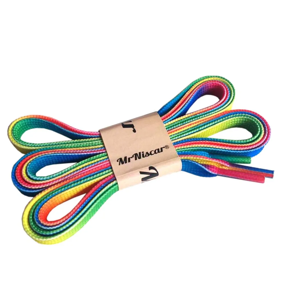 

1Pair Rainbow Leopard Print Sport Shoelaces Flat Flags 120cm 130cm Shoelace Hiking Flag Japanese 180cm Shoe Laces Cordones Botas