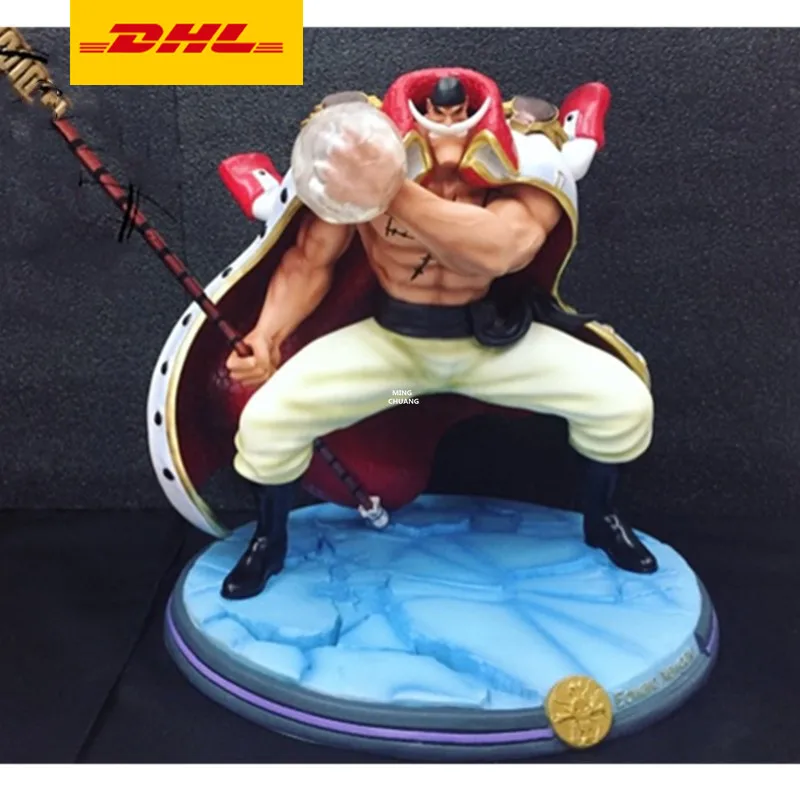 

16"One Piece Statue Whitebeard Pirates Bust Edward Newgate Full-Length Portrait Four Emperors GK Action Figure Toy BOX 41CM V630