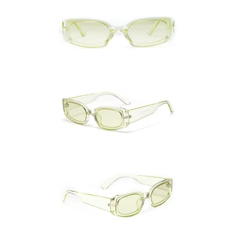 Женские солнцезащитные очки унисекс прозрачные прямоугольные летние с линзами 6