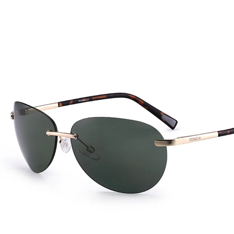 Солнцезащитные очки FENCHI без оправы для мужчин и женщин винтажные дизайнерские