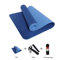 6mm tpe yoga mat no slip 18361cm sports mat for fitness pilates gym colchonete mat 183610 6cm for beginners with yoga bag