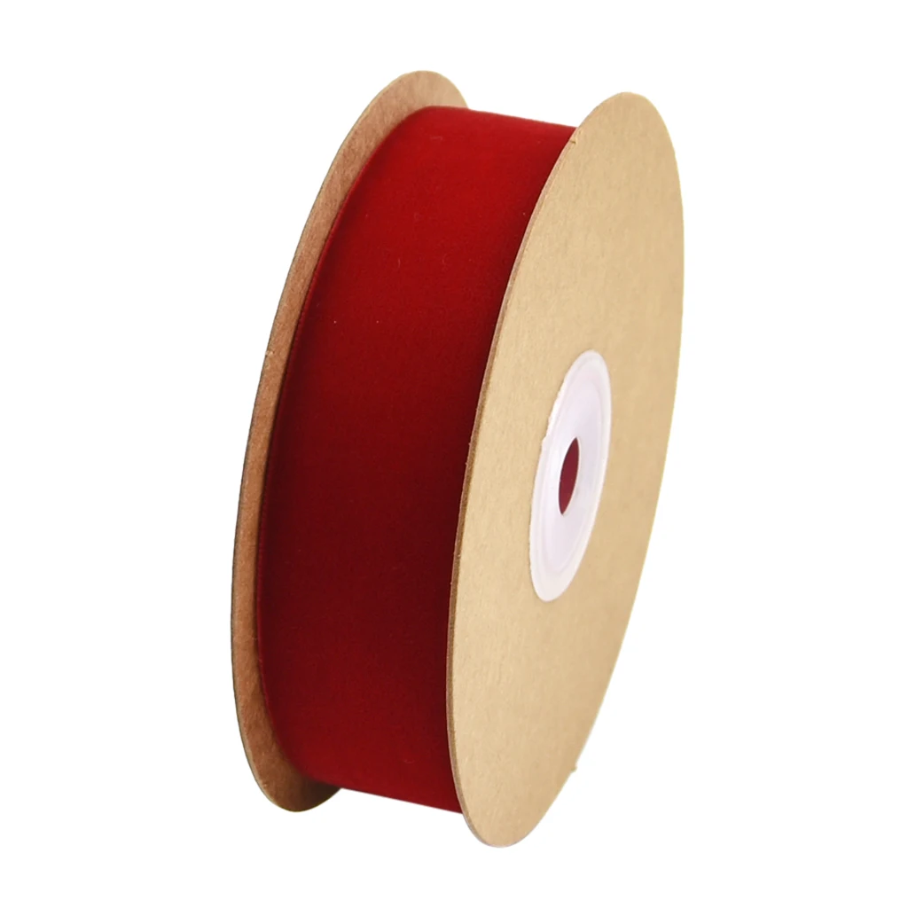 5 ярдов 1 дюйм рулоны бархатной ленты для свадебной вечеринки меховые