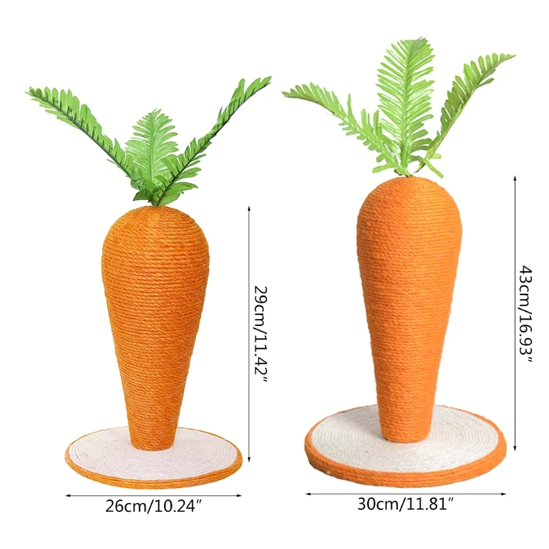 

Handmade Scratch Column with Firm Base Home Decor Cat Scratcher Mat Cute Food Shaped Design