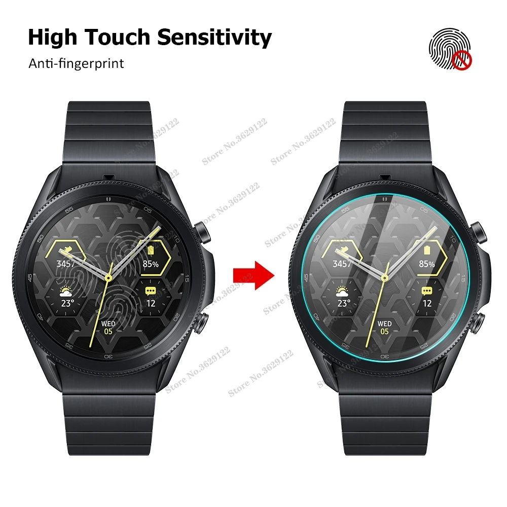 

2pcs Glass For Samsung Galaxy watch 46mm Screen Protector 9H 2.5D Tempered glass For Galaxy watch 3 41mm Protective Film