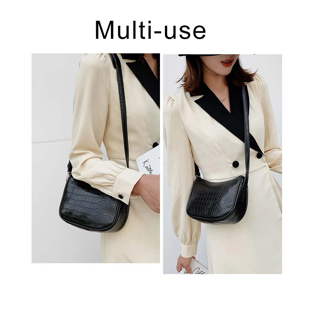 Fashion Crocodile Pattern Handbag Mini Pu Leather Shoulder Bags For Women 2020 Chain Design Luxury Female Travel Totes Pack Fema | Багаж и