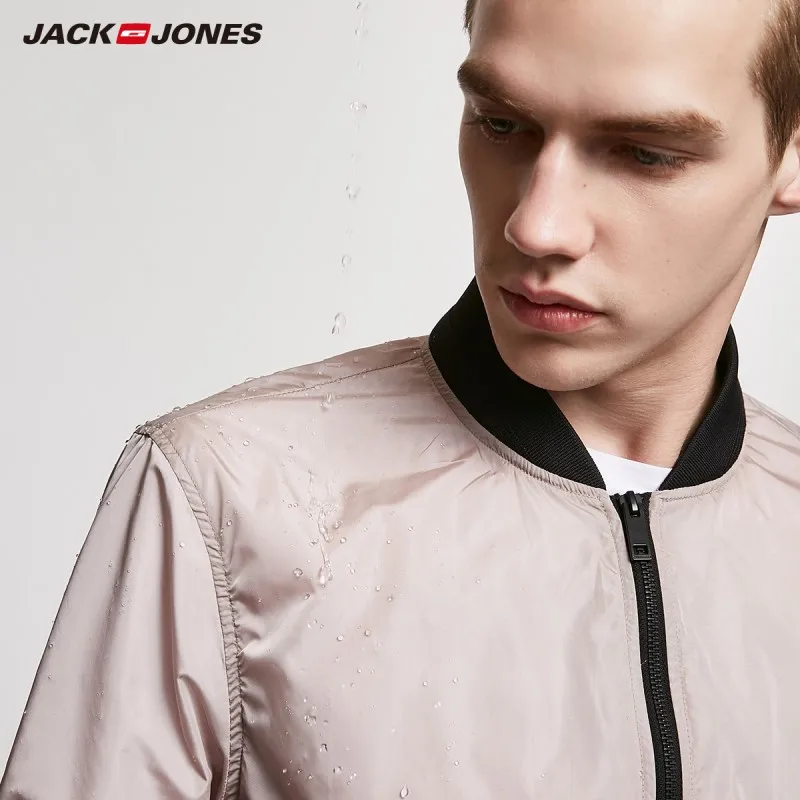 JackJones Мужская куртка чистый цвет Бейсбол Воротник Водонепроницаемый