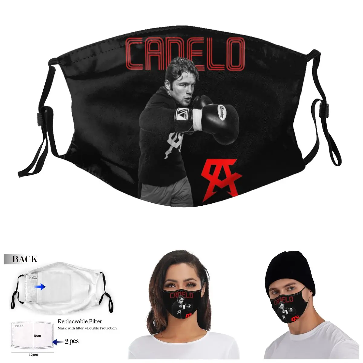 

Saul Canelos Alvarez Mexico Boxing T Shirt Graphic R257 Adult Dust Mask Humor Graphic ｠Guise Activated Carbon Filter Mask