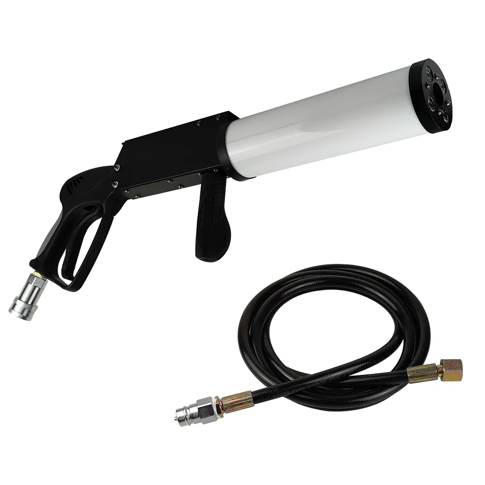 Сценический светодиодный диджейский пистолет Co2 с трубкой 3 м ручной