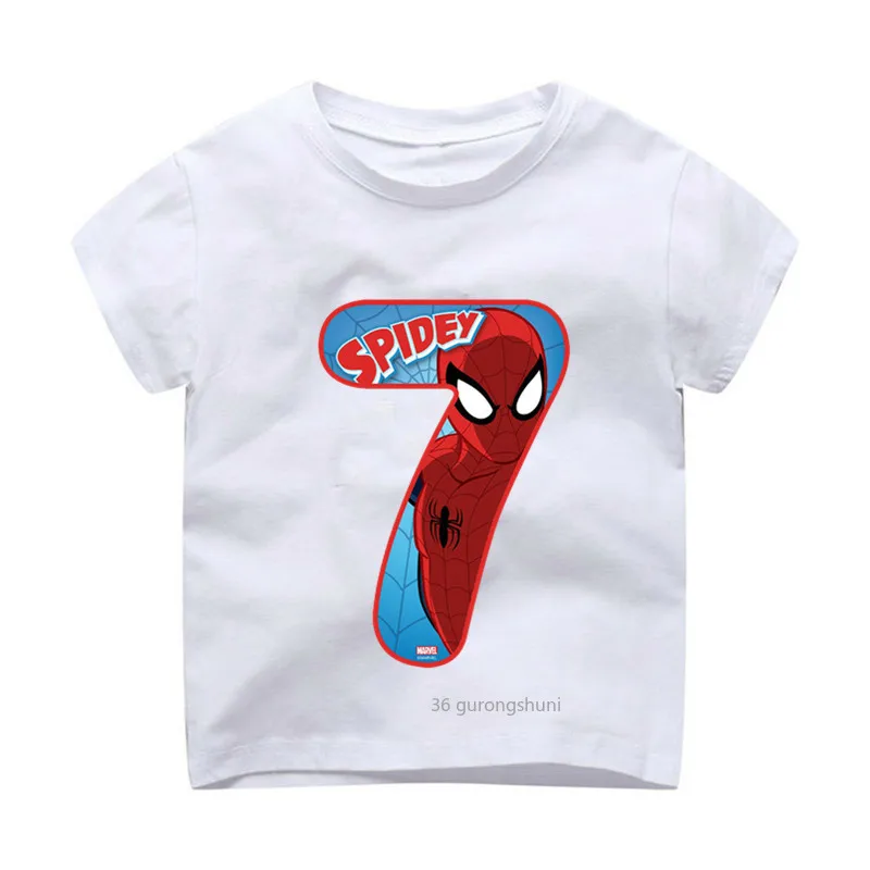 2021 горячие продажи с днем рождения подарок номер 2-9th Футболка мультяшными