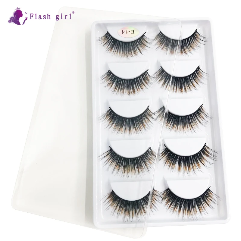 

Самые популярные 3D норковые ресницы ручной работы Wispy красочные ресницы естественного объема накладные ресницы инструменты для макияжа E14