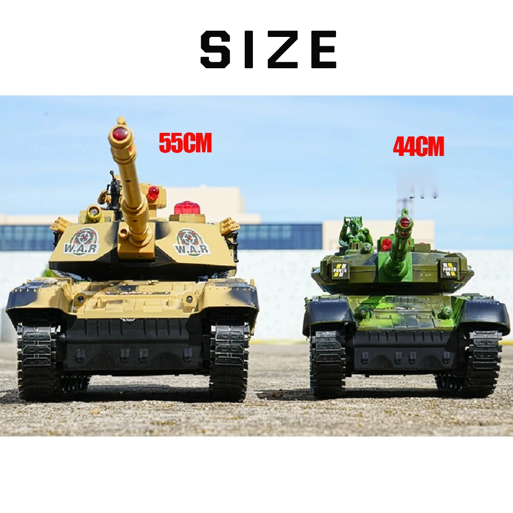 55/44CM Big RC Tank Battle World War machine for Radio-controlled Tanks on Radio Control Military Car Army Truck Boy Toys Kid enlarge