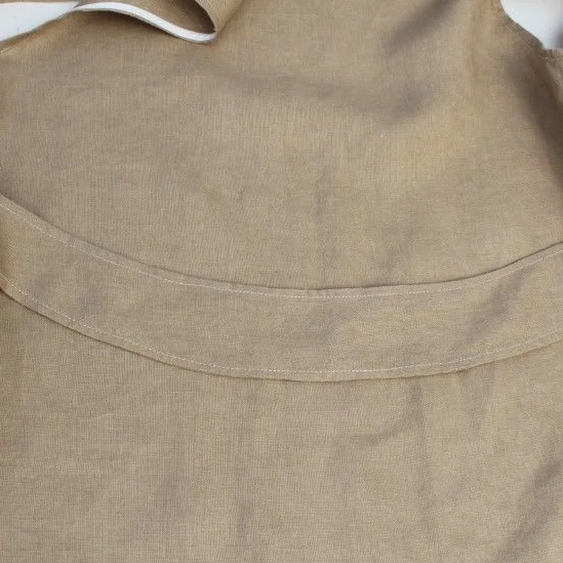 Жилет женский льняной однобортный с V-образным вырезом повседневный простой и