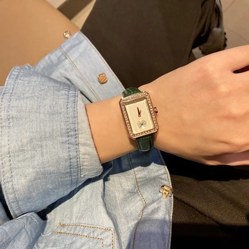 

Luxury Swiss Brand Women Watch Square Quartz Waterproof Lady Wristwatches Leather/Steel Band Elegant Aaa Watch Reloj De Mujer