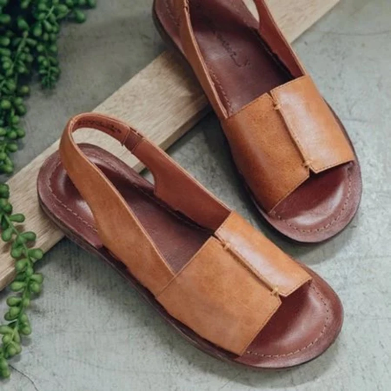 

BLXQPYT Women Flats Open Toe Casual Female Shoes slip- on Breathable Summer Sandals Shoes Woman Flat Shoe zapatos de mujer 2539