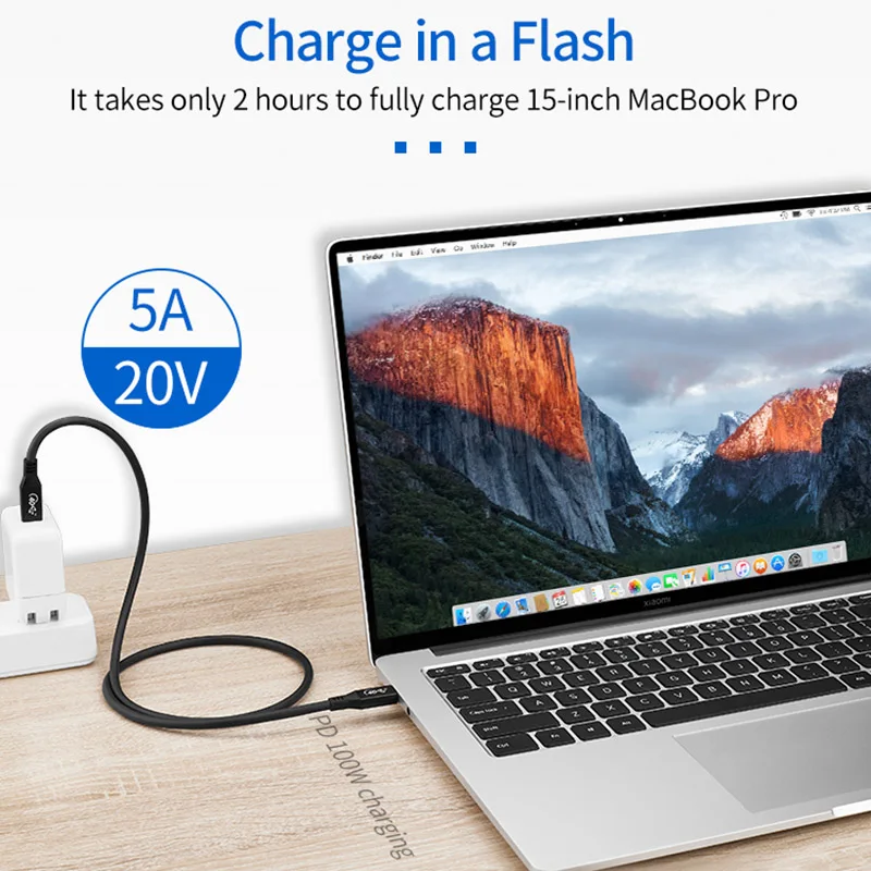 Кабель TQUQ USB4 [0 8 футов/100 м] кабель USB C-C с поддержкой данных 40 Гбит/с видео 8K/4K
