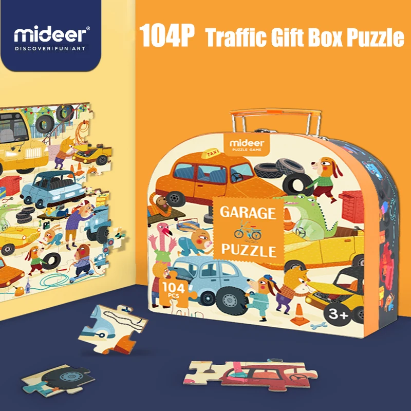 

Пазл Mideer из бумаги для детей, 104P, Подарочная коробка для детей 3-4-6 лет