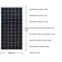 solar panel 200w 400w 600w 800w 1000w 1200w 36v24v solar battery charger solar home system caravan camping boat yacht motorhome