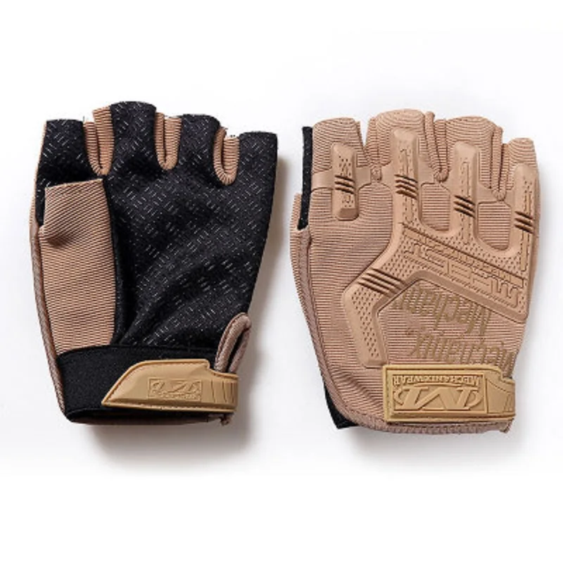 Защитные перчатки тактические на полпальца с силиконовыми вставками