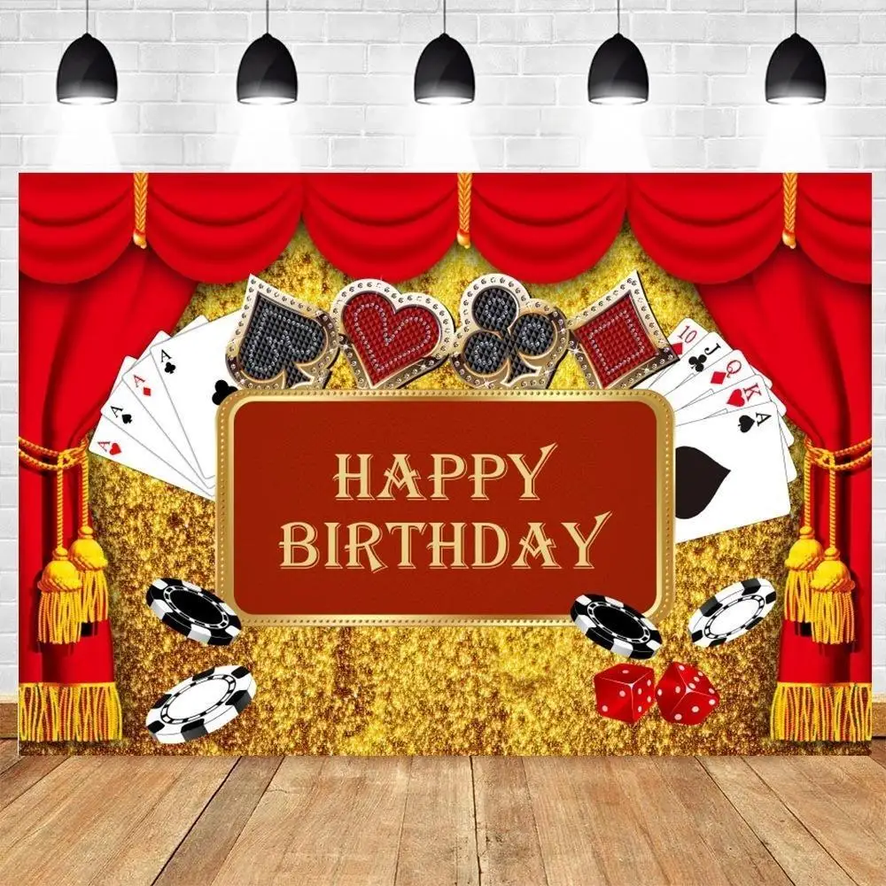 

Покерные карты красный занавес Волшебная Сцена фотография Фон Дети День рождения семейвечерние декорации декор для обеденного стола посте...
