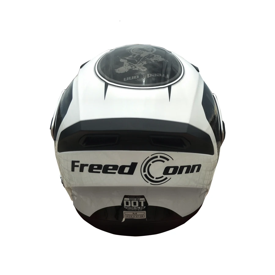 FreedConn новая двойные линзы Bluetooth мотоциклетный шлем Встроенный 1500 м 8-канальный видеорегистратор дуплексный режим, система внутренней связи по Bluetooth кожаный чехол из искусственной кожи(Шлемы-гарнитуры