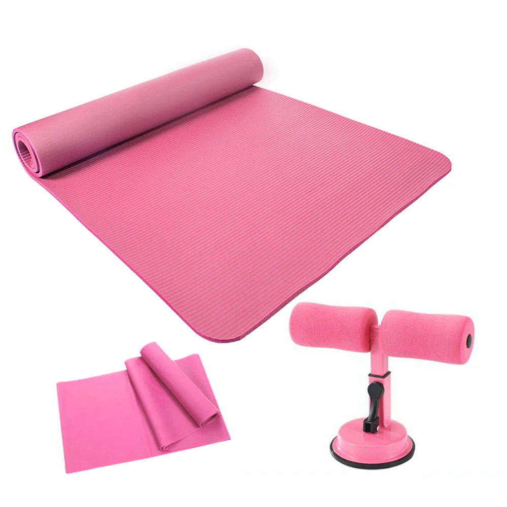 

Home Gym Eco-friendly and Tasteless Yoga Practice Mat with Sit-up Assistant Device Resistance Band Fitness Equipment Yoga Mat