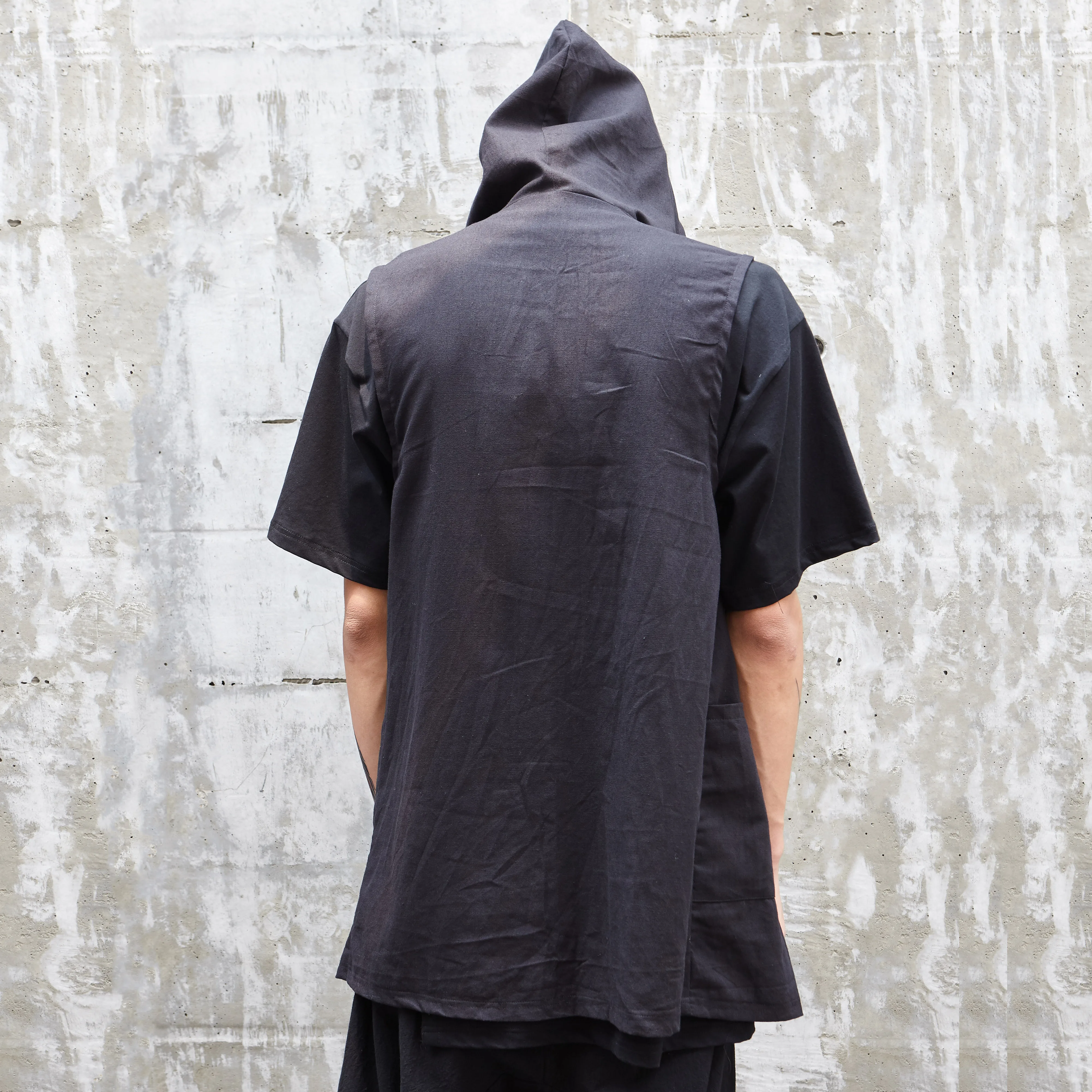 Жилет мужской из хлопка и льна Повседневный Кардиган без рукавов накидка жилет с