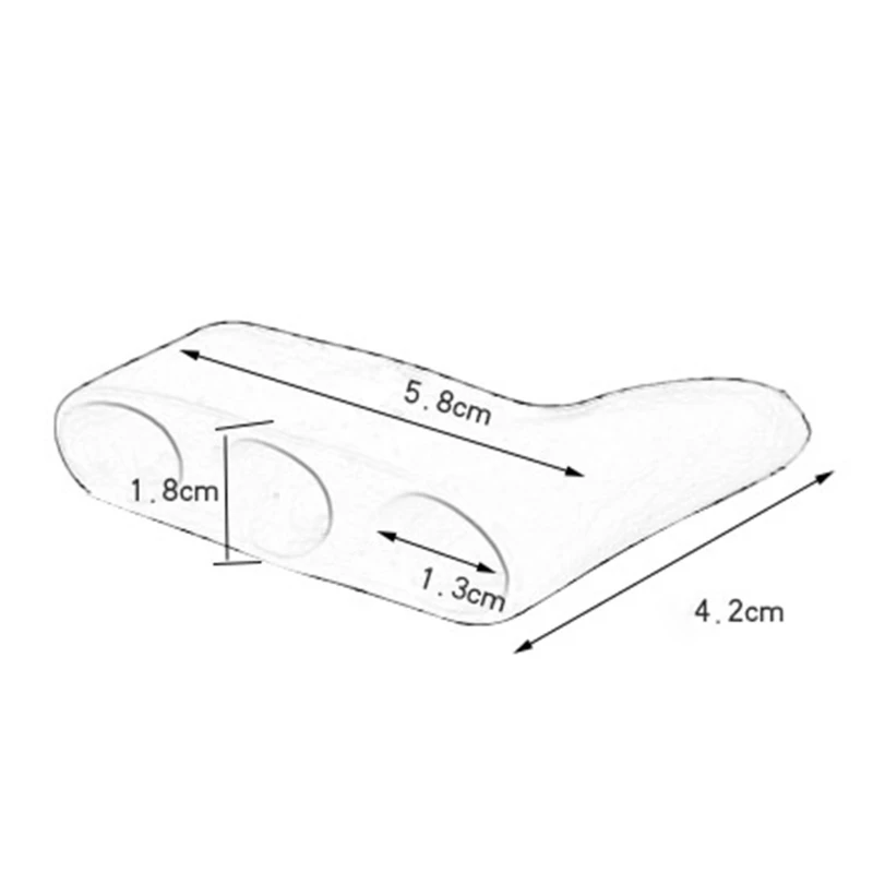 

Bunion Shield Gel Pinky Toe Separator Straightener Gel 3 Hole Bunionette Pads