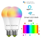 YHW WiFi умный светильник лампы светодиодные лампы работает с Amazon Alexa, Google Home, разноцветный RGBCW 80 ватт эквивалент E26 E27 лампа для детской комнаты