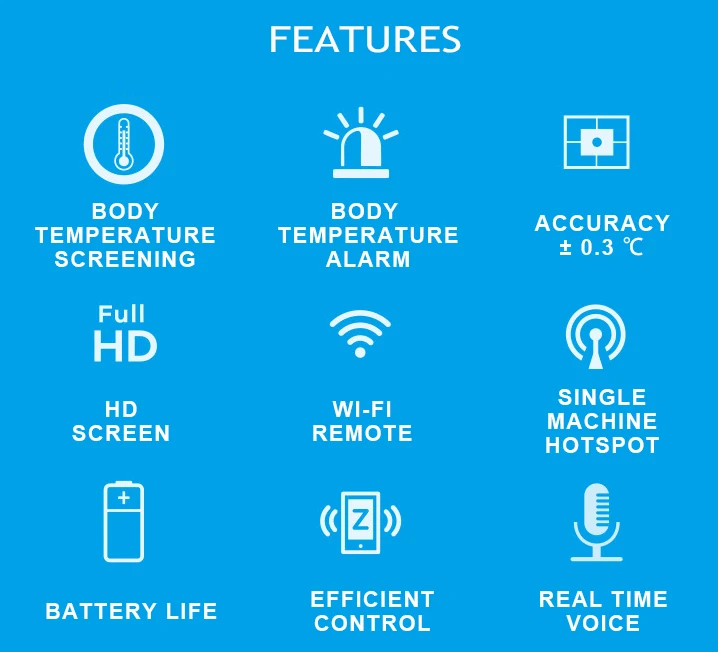 Беспроводная камера видеонаблюдения с Wi-Fi инфракрасная тепловизионная для