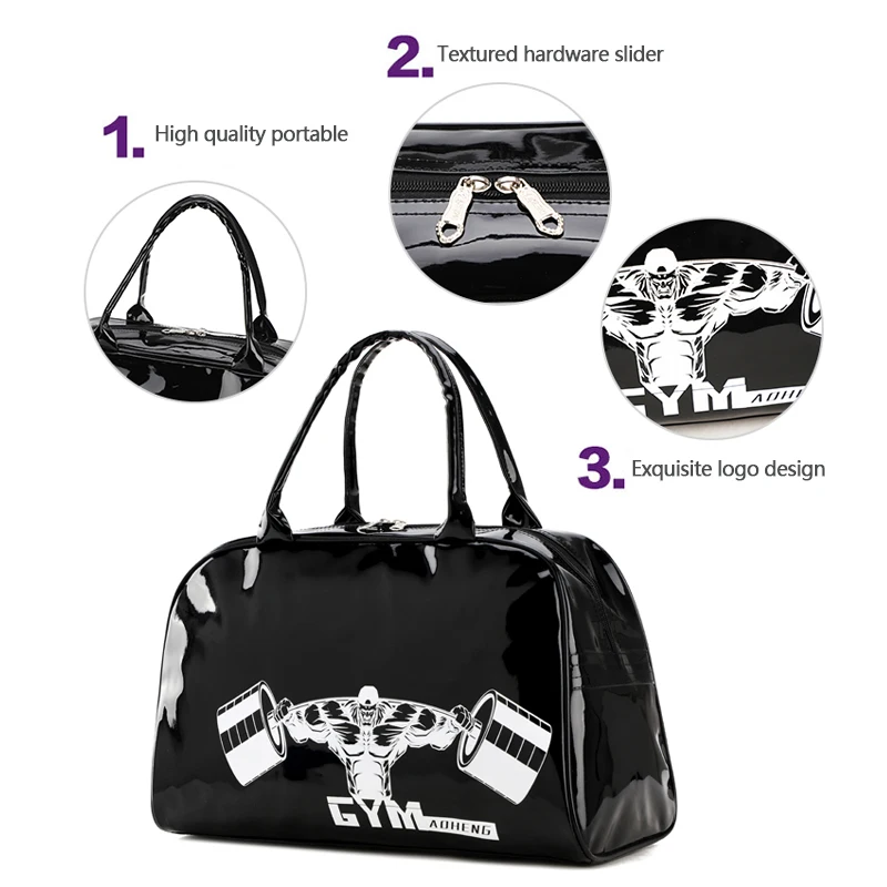 Спортивная сумка кожаная для спортзала водонепроницаемая Большая мужская