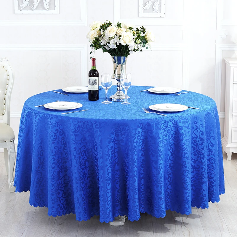 polyester jacquard tablecloth hotel wedding banquet party decoration round white table covers table overlays printed home decor free global shipping