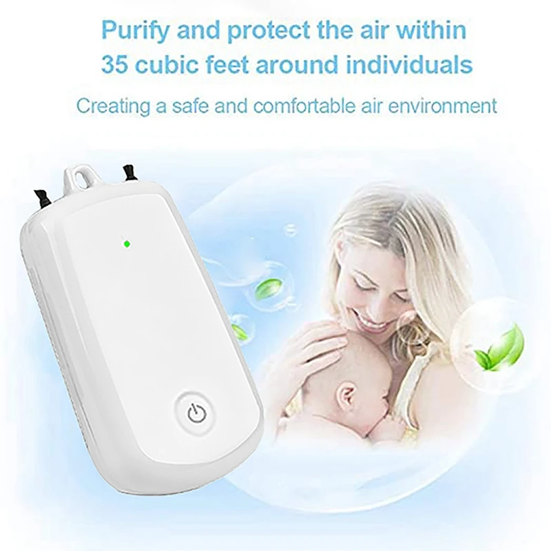 

4 Pcs Hanging Neck Air Purifier, Fashion Personal Wearable USB Negative Ion Air Purifier (Black+White&Black+Pink)