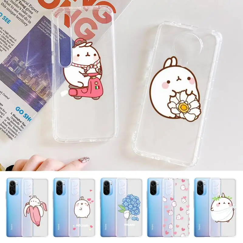 

kawaii Tea with Molang Cupcake Phone Case For Redmi Note 5 7 8 9 10 A K20 pro max lite for Xiaomi 10pro 10T