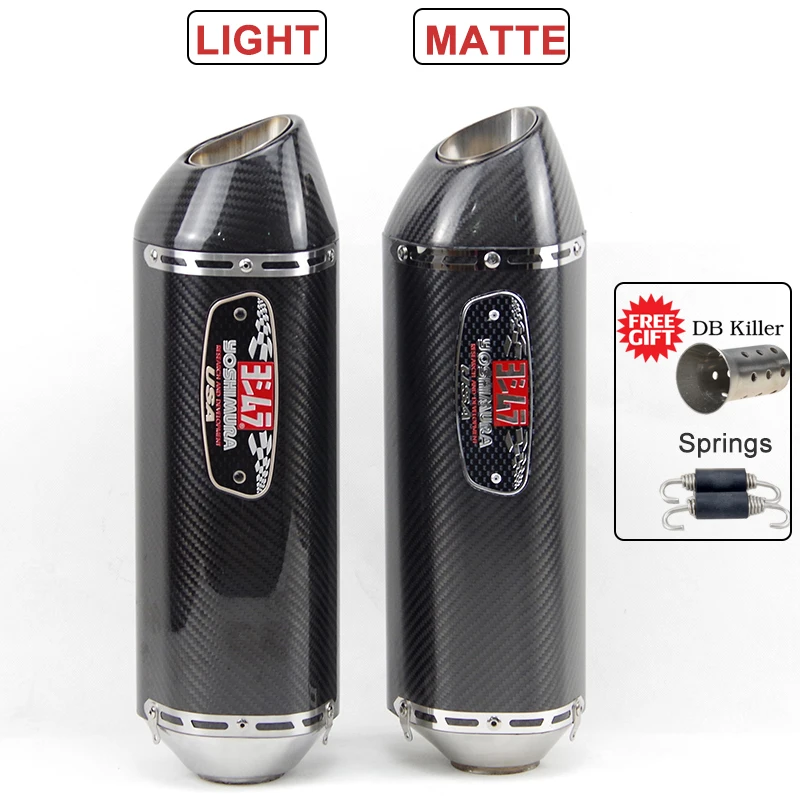 

51mm Universal Motorcycle Exhaust Muffler Motocross Carbon Fiber Escape Moto DB Killer For Yamaha R6 TMAX530 NMAX PCX Z900 MT07