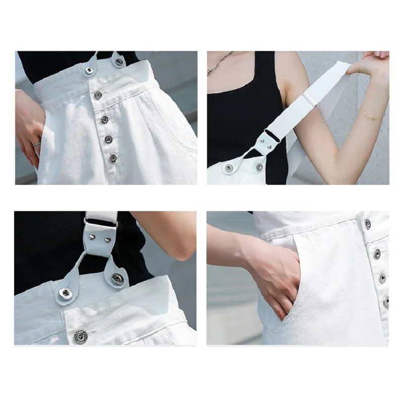 

Women Single Strap Denim Jumpsuits Girl High Waist Loose Straight Jeans Trousers Female Casual Streetwear Hip-hop Overalls